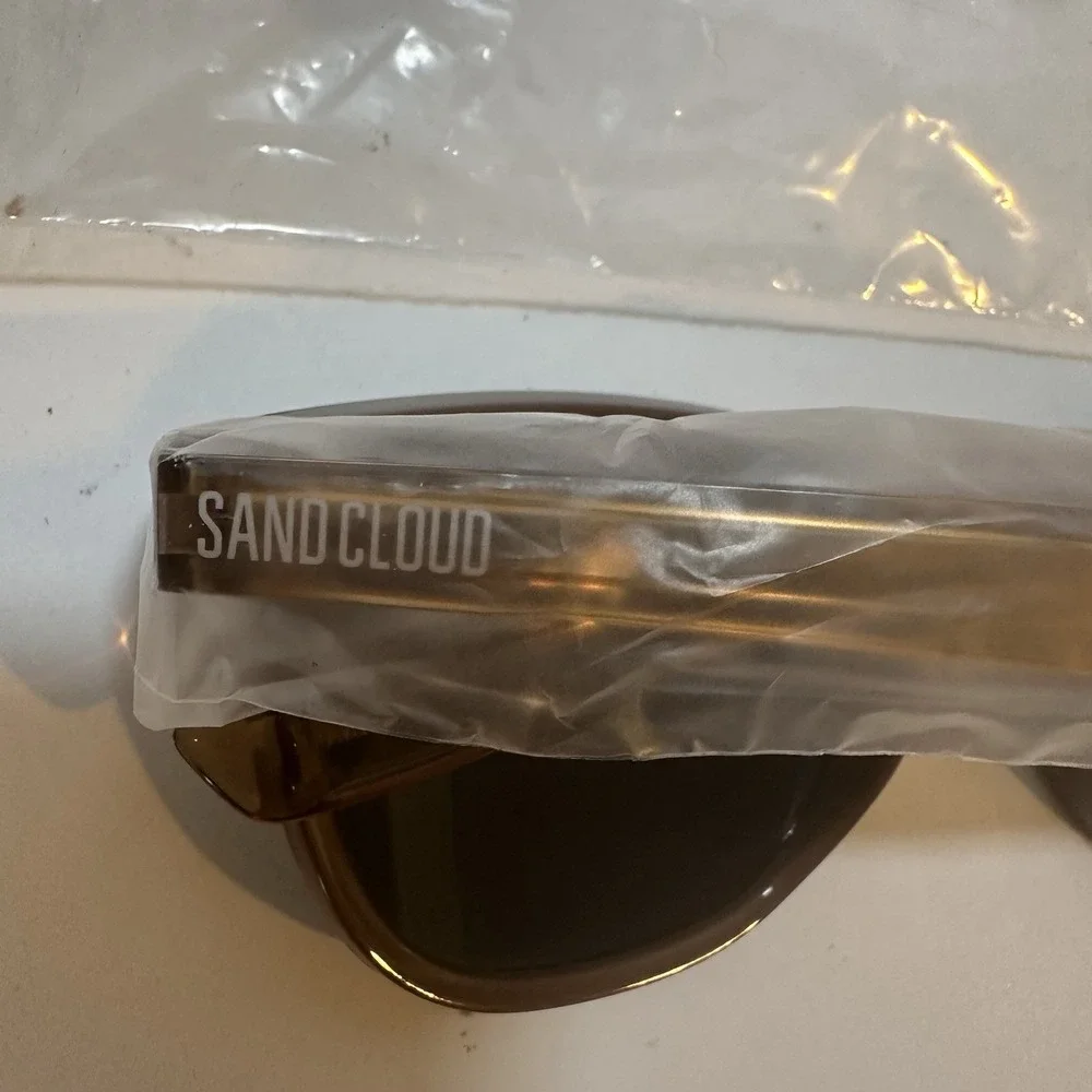 Sun cloud  Square Sunglasses Brown‎  CX Green Lenses NWT